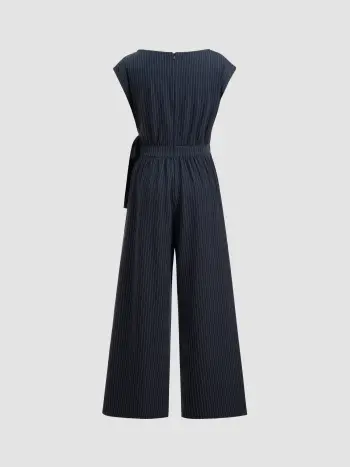 Striped Knotted Jumpsuit